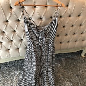 Striped Dress with Cutout and Buttons, SZ: SM